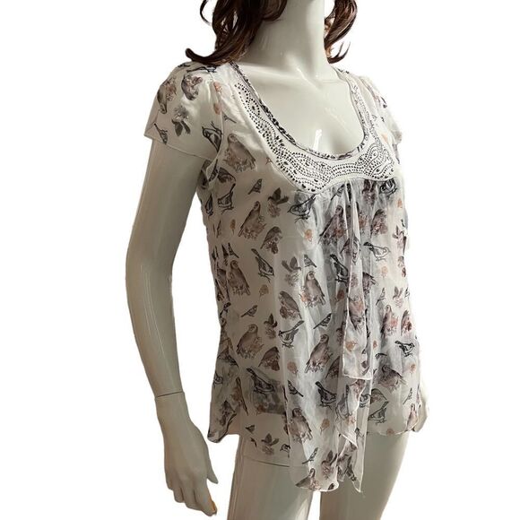 Live and Let Live Animal print Sheer Studded  Scoop Neck PM - Picture 6 of 14